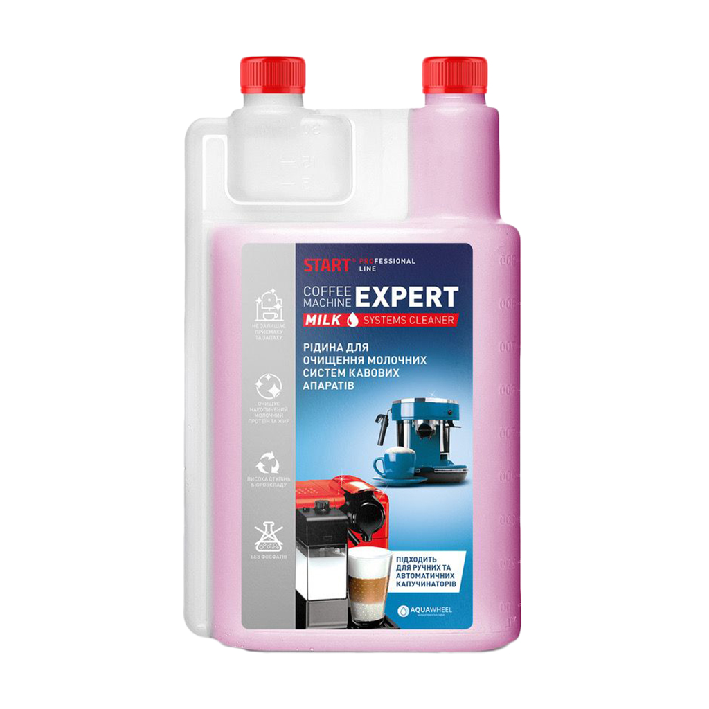 Засіб для очищення кавових машин START. Coffe Machine Expert Milk Systems Cleaner, 1 л